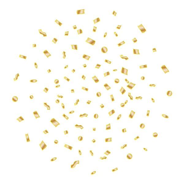 Κομφετί Χρυσός Και Μικροσκοπικός Πτώση Διαφανές Φόντο Διάνυσμα — Διανυσματικό Αρχείο