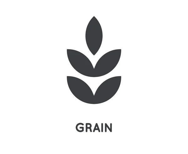 Icône de grain. Concept de conception de glyphe de grain. Agriculture, agriculture et pêche — Image vectorielle