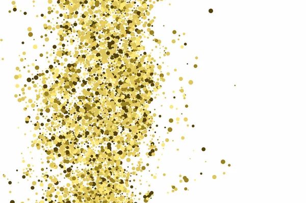 Gold Glitter Textura Isolada Sobre Branco Amber Particles Color Contexto —  Vetores de Stock