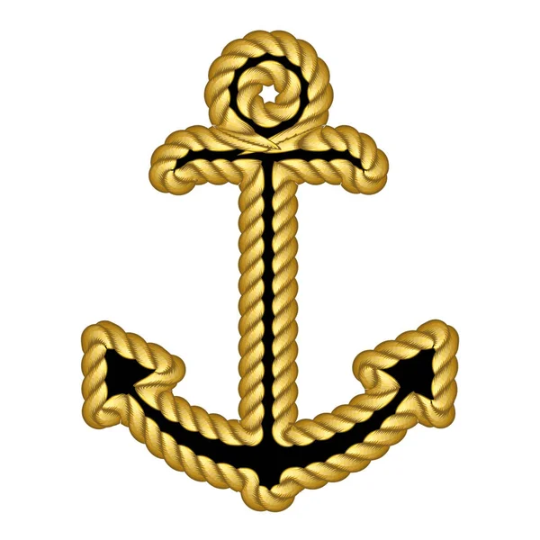 Logo di ancoraggio nautico vettoriale. Icona. Marittima. Mare Oceano Barca Illu — Vettoriale Stock