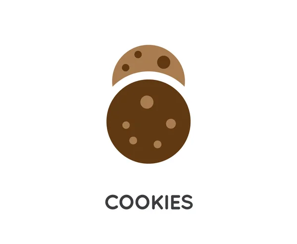 Brownie Haferflocken Cookies Hafervektorelement oder -symbol, Illustration — Stockvektor