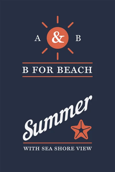 Tiempo de verano playa Logo Vector Set — Vector de stock