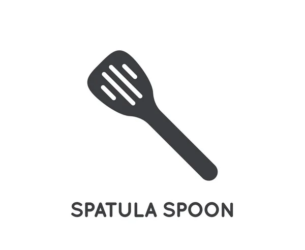 Kitchen Spatula Spoon Vector Element or Glyph Icon, Illustration — Stock Vector