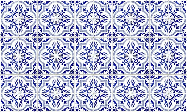 Nahtlose Portugiesische Oder Spanische Azulejo Fliese Hintergrund Hohe Auflösung — Stockfoto