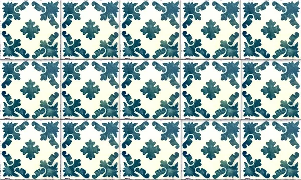 Portugal España Azulejo Fondo Azulejo Sin Costura Alta Resolución — Foto de Stock