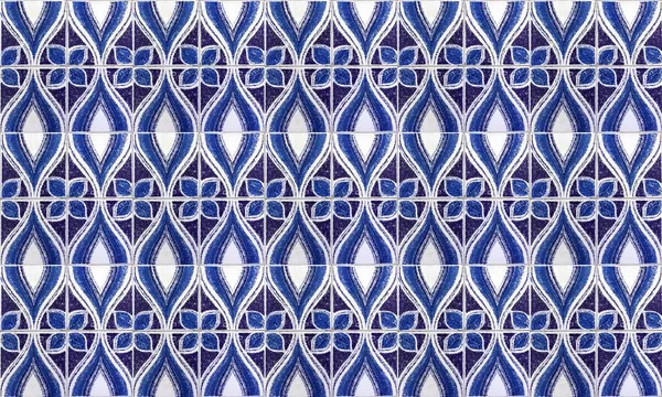 Senza Soluzione Continuità Portogallo Spagna Azulejo Tile Background Alta Risoluzione — Foto Stock