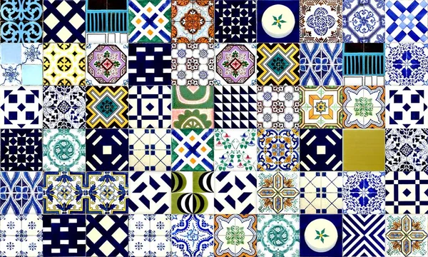 Portugal España Azulejo Fondo Azulejo Sin Costura Alta Resolución —  Fotos de Stock