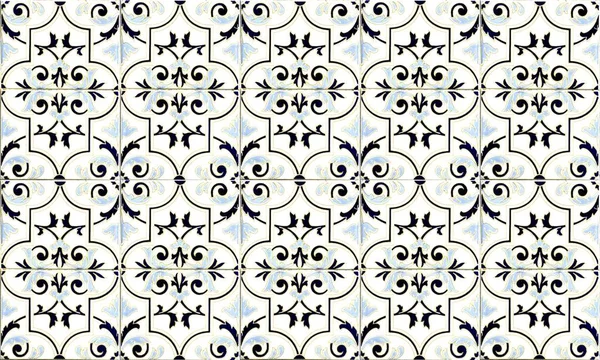 Portugal España Azulejo Fondo Azulejo Sin Costura Alta Resolución — Foto de Stock