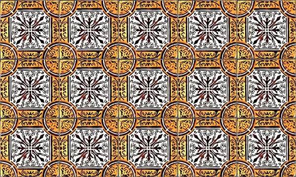 Seamless Portugal Spain Azulejo Tile Background High Resolution — Stock Photo, Image