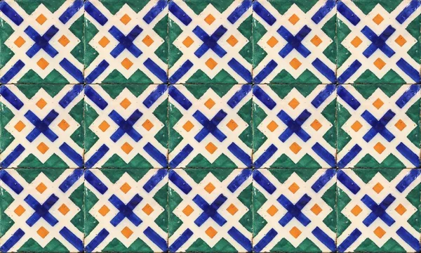 Naadloos Portugal Spanje Azulejo Tegel Achtergrond Hoge Resolutie — Stockfoto