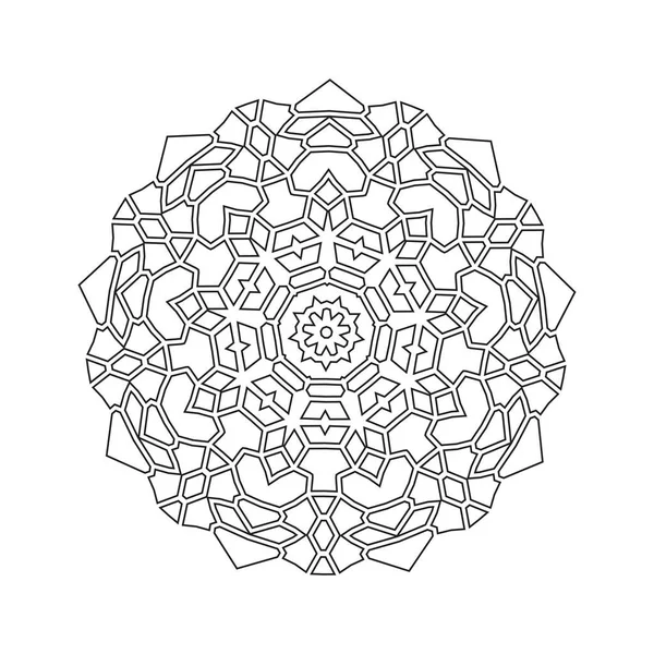 Floral Straight Lined Mandala Trendy Tattoo Șablon Pagini Colorat — Vector de stoc