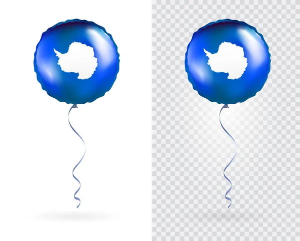 Balões Vetor Como Bandeira Nacional Antártica — Vetor de Stock