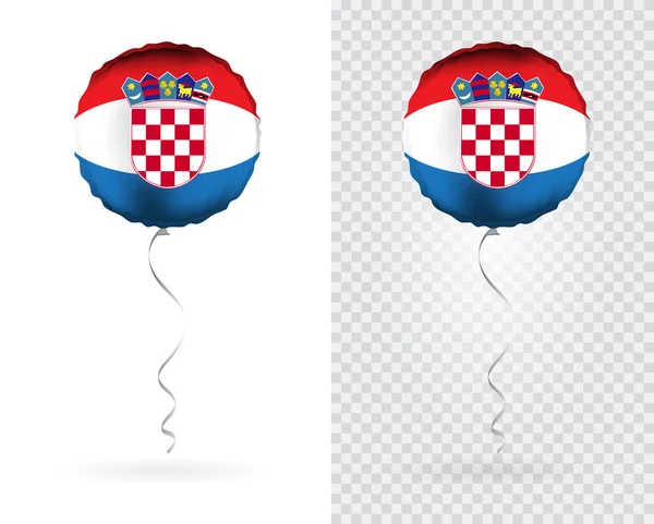Foil Shaped Balloons Vector Croatia National Flag — стоковий вектор