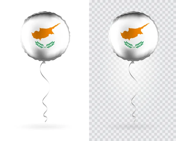 Fólie Kulaté Tvarované Balónky Vektoru Jako Kyperská Národní Vlajka — Stockový vektor