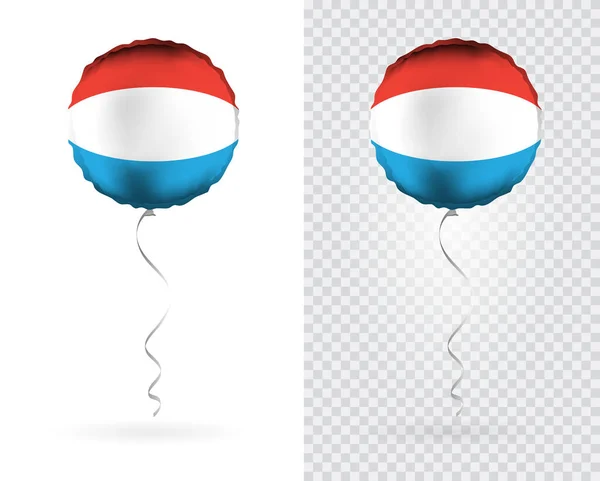 Foil Balloons Vector Державний Прапор Люксембургу — стоковий вектор
