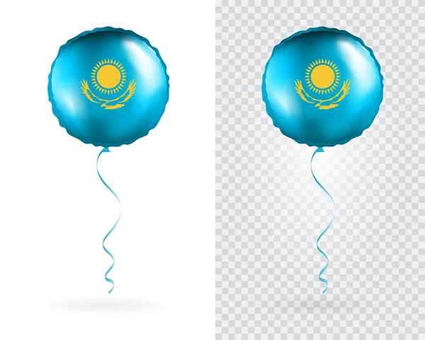 Foil Balloons Vector Державний Прапор Казахстану — стоковий вектор