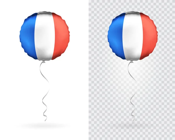 Повітряні Кулі Векторному Синій Білий Червоний Національний Прапор Франції — стоковий вектор