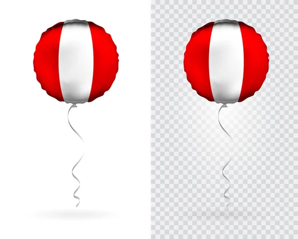 Balony Vector White Red Jako Flaga Narodowa Peru — Wektor stockowy