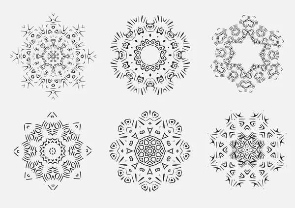 Mandala Estalló Forrado Formas Vintage — Vector de stock