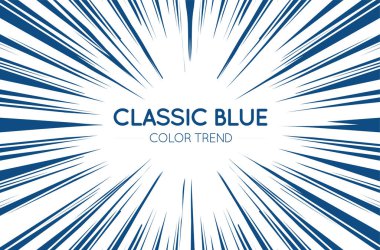Klasik Mavi Moda Güneş Işıkları ya da Çizgi Romanlar İçin Patlama Patlaması Radyasyon Arkaplanı. Vektör.