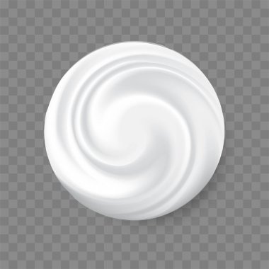 Kozmetik Krem Smear arka planda izole edildi. Ayrı kullanılabilir. Vektör.