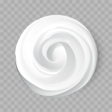 Kozmetik Krem Smear arka planda izole edildi. Ayrı kullanılabilir. Vektör.