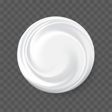 Kozmetik Krem Smear arka planda izole edildi. Ayrı kullanılabilir. Vektör.