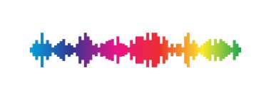 Dengeleyicinin dalgaları arka planda izole edildi. EQ Vektör İllüstrasyonu.