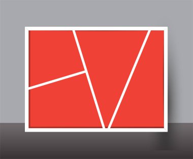 Yatay Kolaj Düzeni Şablonu. Fotoğraf veya İllüstrasyon için çerçeveler. Vektör. Fotoğraflar, Fotoğraflar, Fotoğraf Kolajı, Fotoğraf Bulmacası. Moodboard.