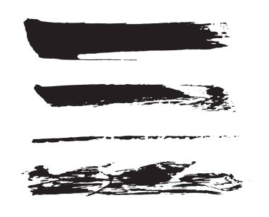 Vektör siyah fırça darbeleri.