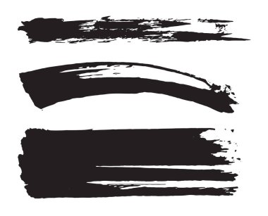 Vektör siyah fırça darbeleri.