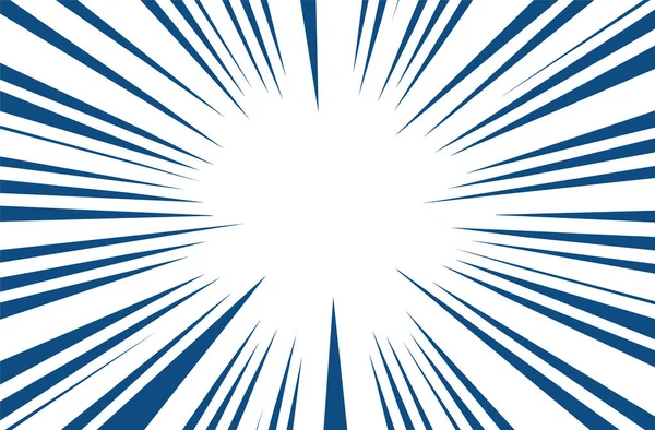 Classic Blue Trendy Color Sun Rays Explosie Boom Voor Stripboeken — Stockvector