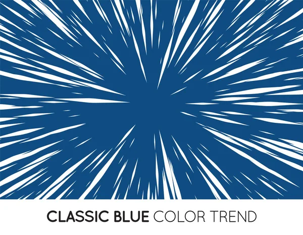 Classic Blue Trendy Color Rayons Soleil Flèche Explosion Pour Bandes — Image vectorielle