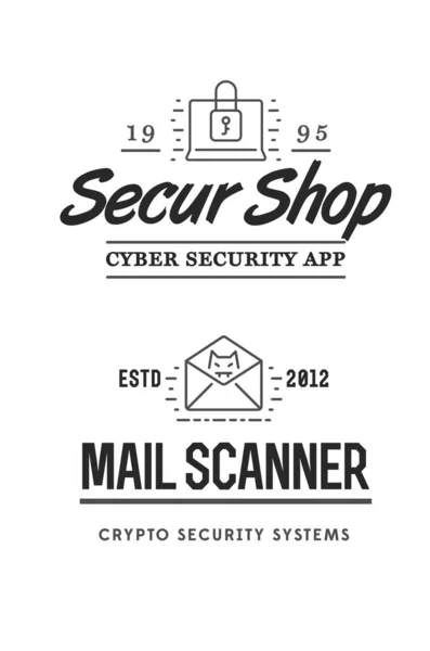 Signo Seguridad Cibernética Banner Con Diseño Plano Icono Aplicación Cifrado — Vector de stock