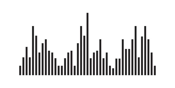 Wellen Des Equalizers Isoliert Auf Dem Hintergrund Vector Illustration — Stockvektor