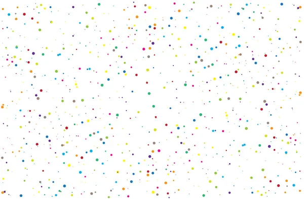 Круглий Конфетті Барвистий Малий Великий Масштаб Векторні Ілюстрації Хаотичного Випадкового — стоковий вектор