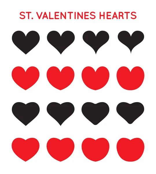 Grungy Vector Hand Draw Hearts Valentin Day Symbol — Stock Vector