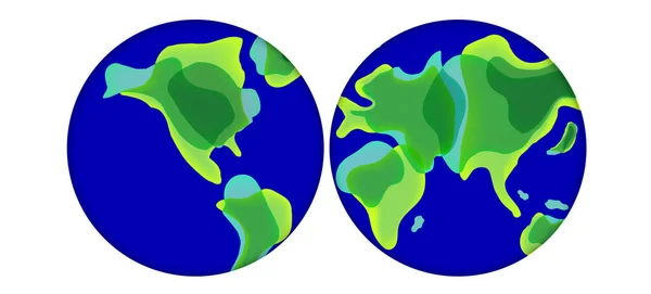 Mapa Del Mundo Forma Líquido Moda Vector — Archivo Imágenes Vectoriales