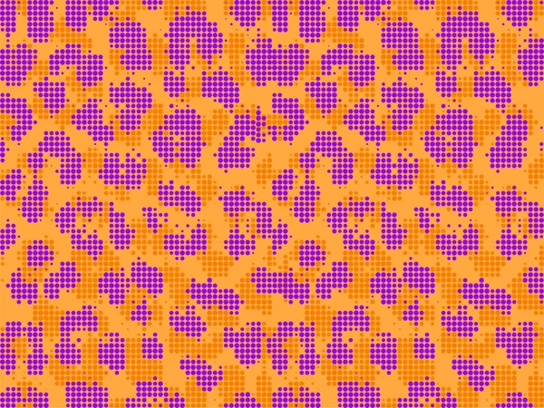 Leopard Pixel Τέχνη Στυλ Λεκέδες Σχέδιο Μοτίβο Dotted Vector Εικονογράφηση — Διανυσματικό Αρχείο