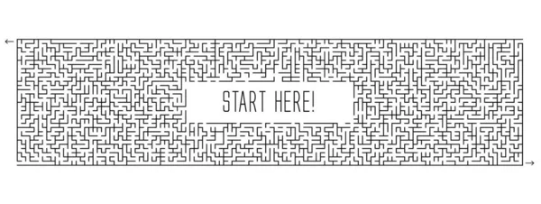 Vector Maze White Background Text Box Template Pattern Children Books — 图库矢量图片