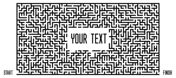 Vector Maze White Background Text Box Template Pattern Children Books — 图库矢量图片