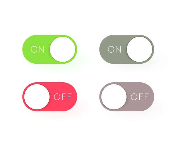 Açılıp Kapanan Düğmeler Modern Aygıtlar Kullanıcı Arayüzü Vektörü Grafik Tasarımı — Stok Vektör