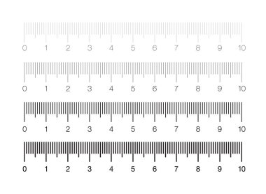 Hükümdar. Ölçek, Cetveller için Markup. Vektör çizimi. Santimetre ölçeği. Milimetre Ölçekleri.