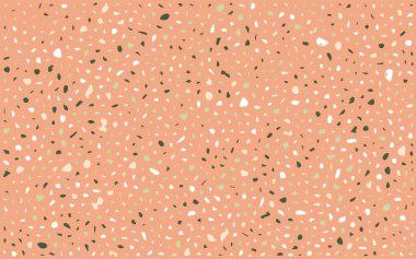 Terrazzo Kusursuz Desen. Granit Parçalar. Soyut Arkaplan. Taşlar ve Kayalar dokusu. Mermer Tekstil, Döşeme Tasarımı. Vektör.