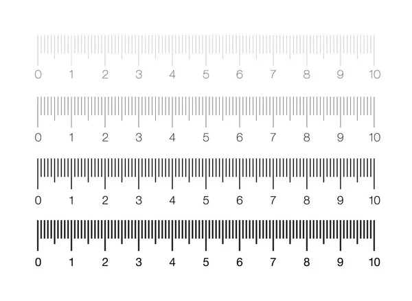 Правитель Масштаб Измерения Разметка Правителей Векторная Иллюстрация Шкала Сантиметров Шкала — стоковый вектор