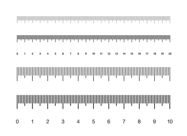 Правитель Масштаб Измерения Разметка Правителей Векторная Иллюстрация Шкала Сантиметров Шкала — стоковый вектор