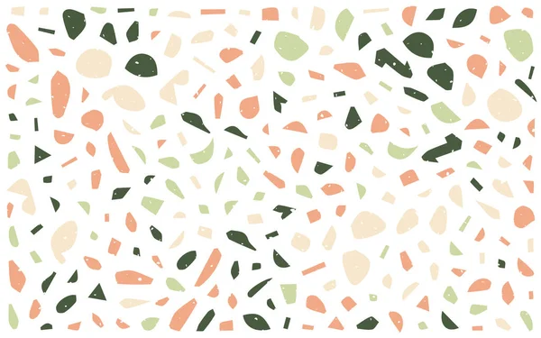 Terrazzo Seamless Pattern Frammenti Granito Sfondo Astratto Pietre Rocks Texture — Vettoriale Stock