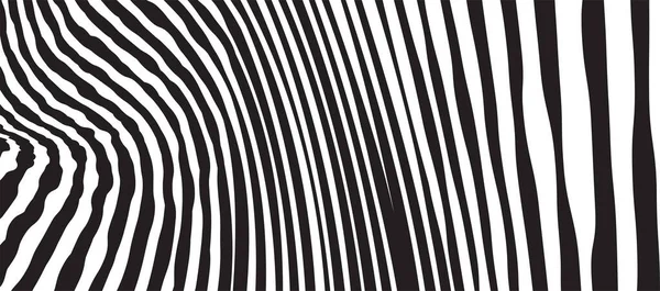 Wild Zebra Wave Pattern Чорно Білим Тенді Стейліш Абстрактне Тло — стоковий вектор