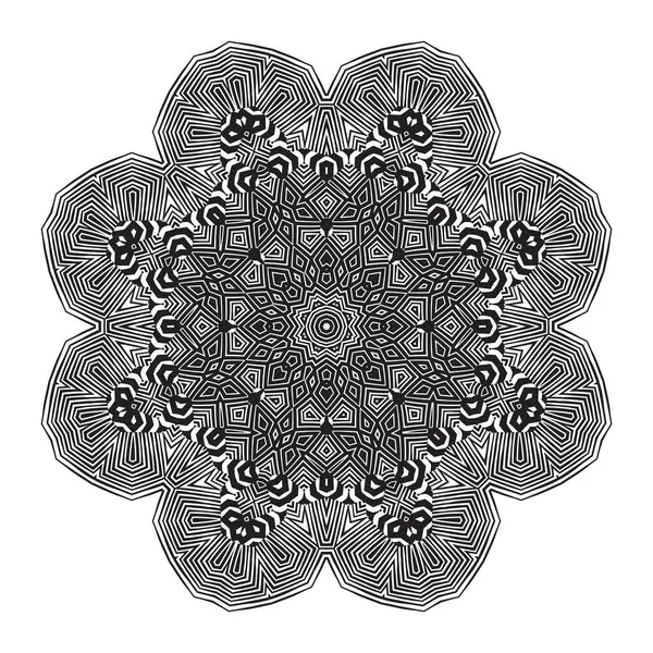 Stilvolles Mandala Mit Zebramuster Vektor — Stockvektor