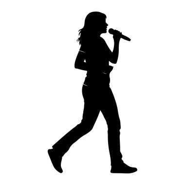 Beyaz arka planda siyah bir kadın silueti tasvir edilir. Profilde öne doğru yürürken ve şarkı söyler gibi ağzına mikrofon tutarken görülüyor. Saçları dalgalı ve günlük kıyafetler giyiyor. Pantolon ve tişört de dahil. T